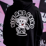 RISE & GRIND HEAVYWEIGHT HOODIE - BLACK