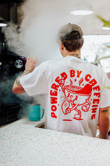 POWERED BY CAFFEINE - WHITE