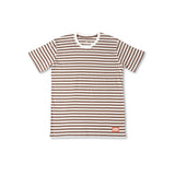 WORKWEAR STRIPE TEE - BROWN/CREAM