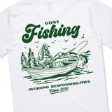 GONE FISHING - POCKET T-SHIRT