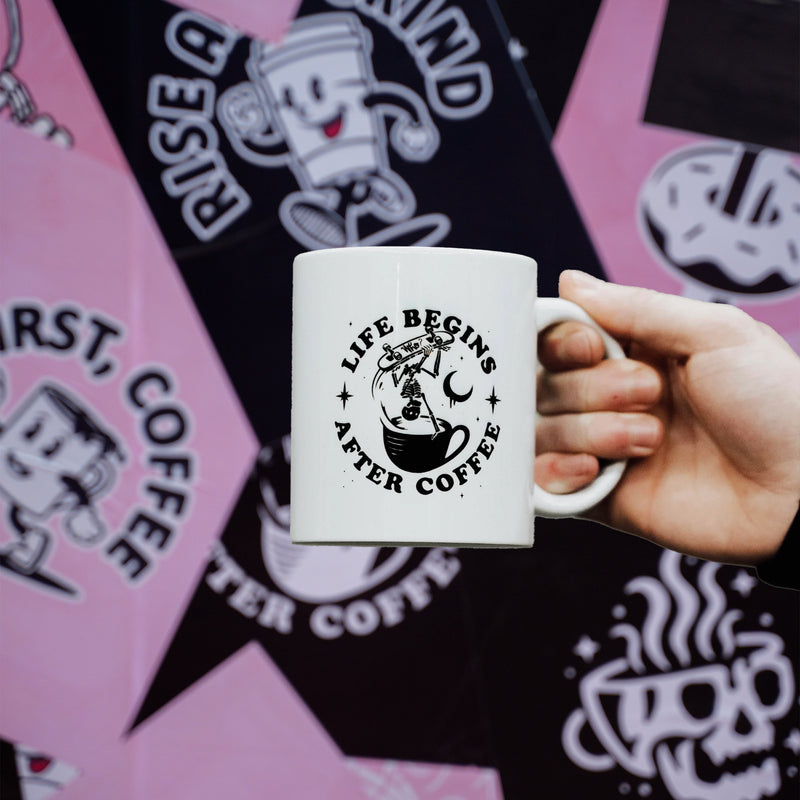 LIFE BEGINS AFTER COFFEE - MUG