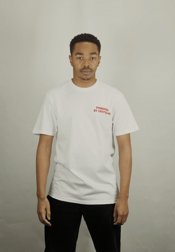 POWERED BY CAFFEINE - WHITE