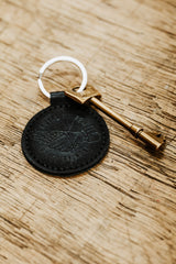 BLACK LEATHER KEYRING - LOYAL TO FEW