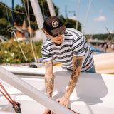 WORKWEAR STRIPE TEE - BLUE/WHT