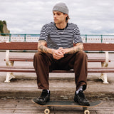 WORKWEAR STRIPE TEE - BLACK/WHITE