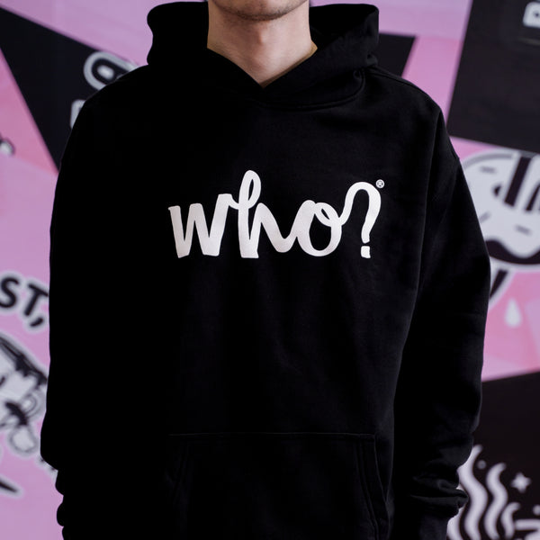 WHO LOGO  HEAVYWEIGHT HOODIE - BLACK