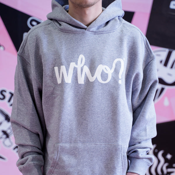 WHO LOGO HEAVYWEIGHT HOODIE - HEATHER GREY