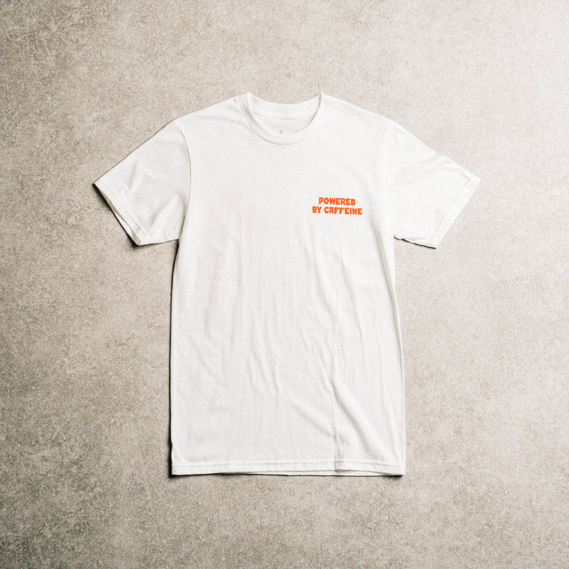 POWERED BY CAFFEINE - WHITE