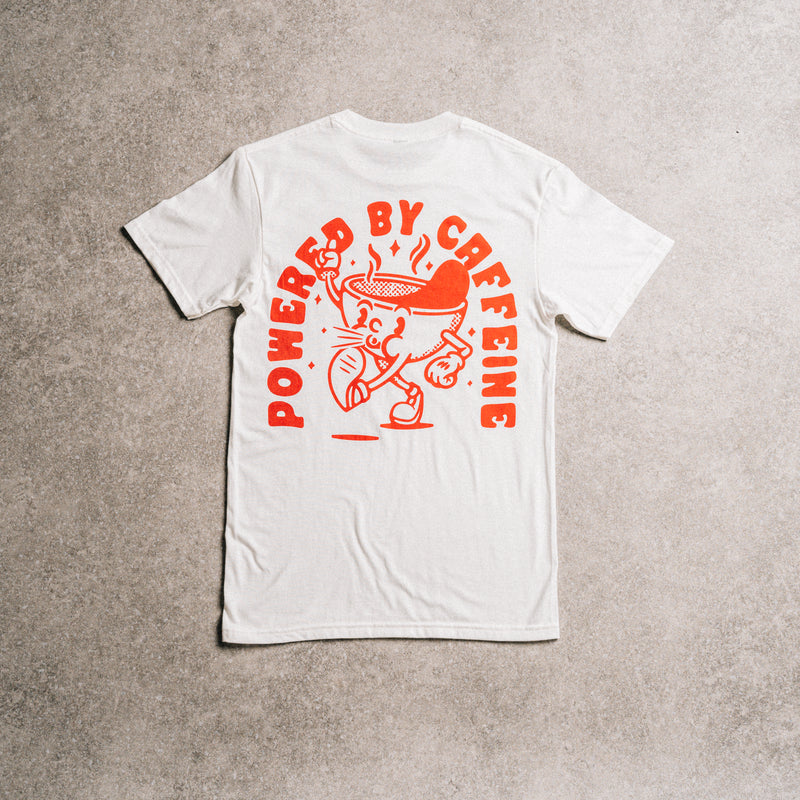POWERED BY CAFFEINE - WHITE