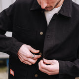 CANVAS CHORE JACKET - BLACK