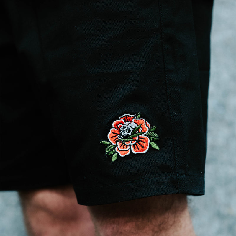 ROSE SKULL - WALK SHORTS
