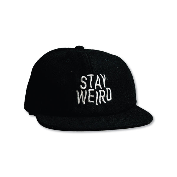 STAY WEIRD - BLACK WOOL 6PANEL