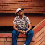 WORKWEAR STRIPE TEE - BROWN/CREAM