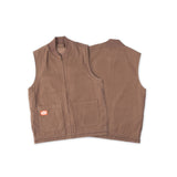 CANVAS WORKWEAR GILET - WALNUT