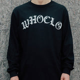 WHOCLO OLD ENGLISH LONGSLEEVE T-SHIRT - BLACK