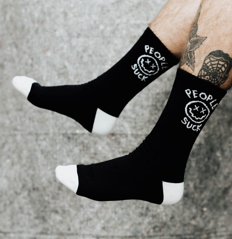 PEOPLE SUCK SOCKS - BLACK