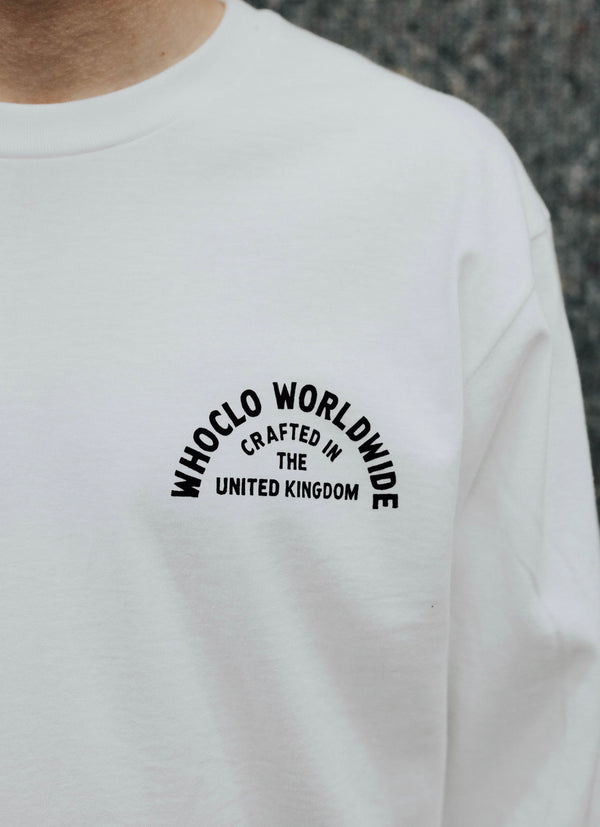 WORLDWIDE LONGSLEEVE T-SHIRT - WHITE