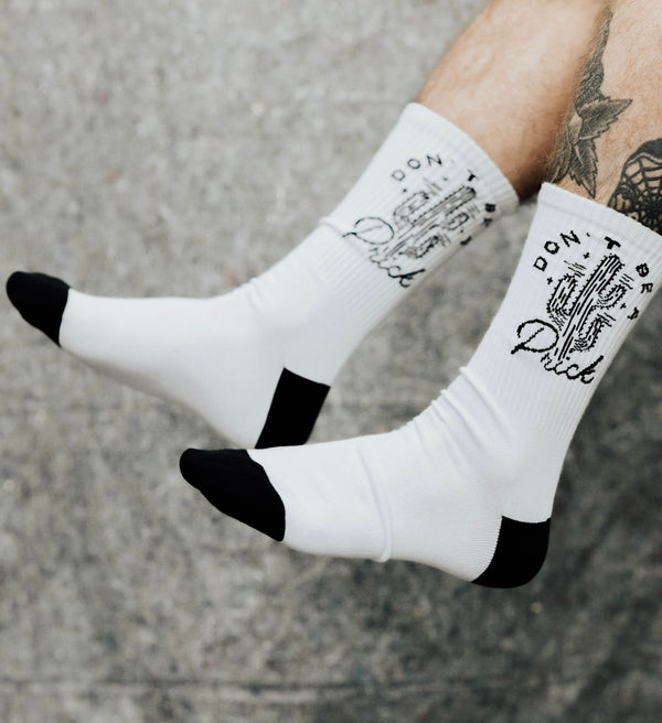 DONT BE A PR!CK SOCKS - WHITE