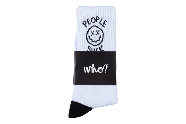 PEOPLE SUCK SOCKS - WHITE