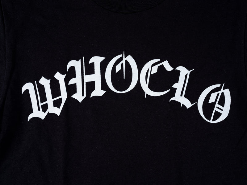 WHOCLO OLD ENGLISH LONGSLEEVE T-SHIRT - BLACK