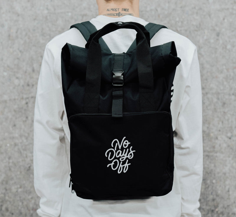 ROLL TOP BACKPACK - BLACK