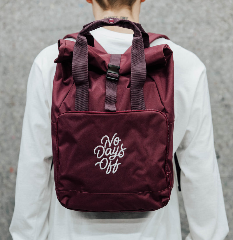 ROLL TOP BACKPACK - BURGUNDY