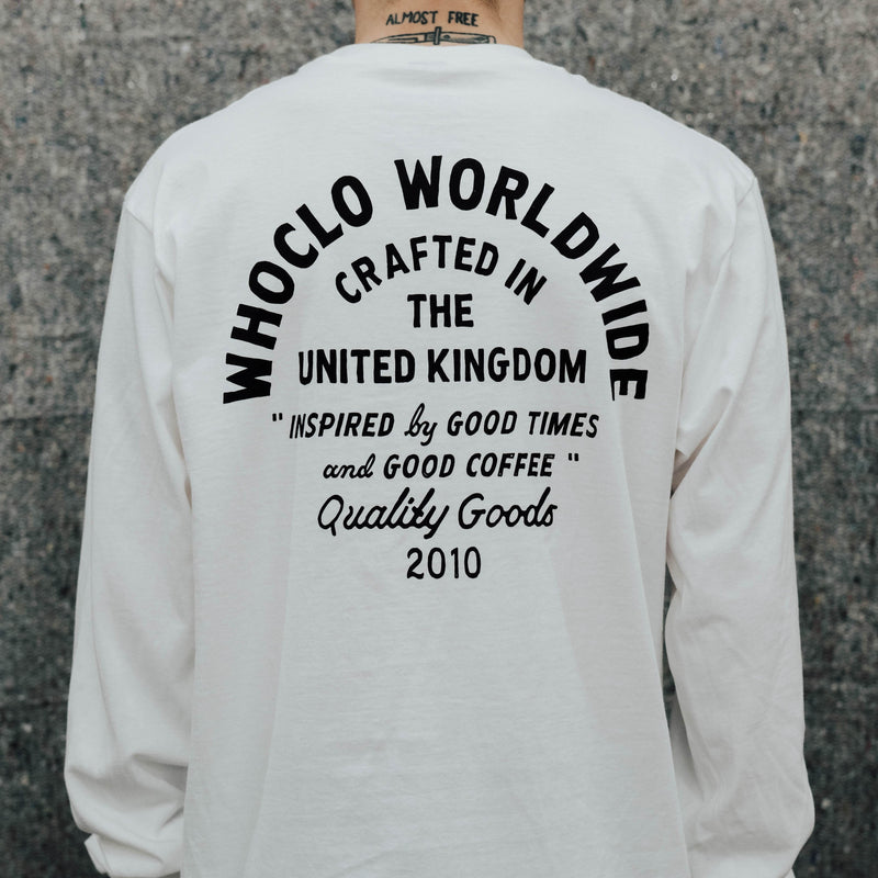 WORLDWIDE LONGSLEEVE T-SHIRT - WHITE